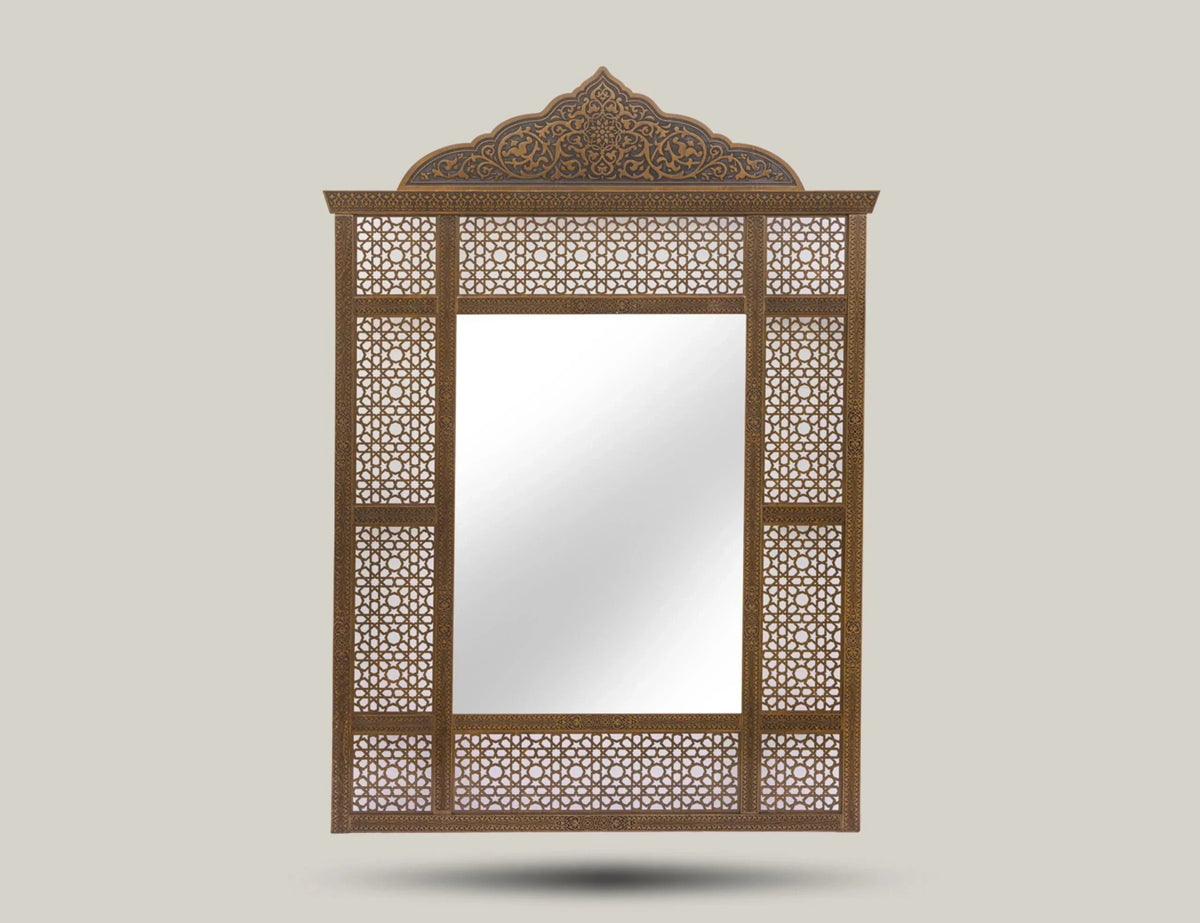 Arabesque carved crown mirror for a hotel lobby