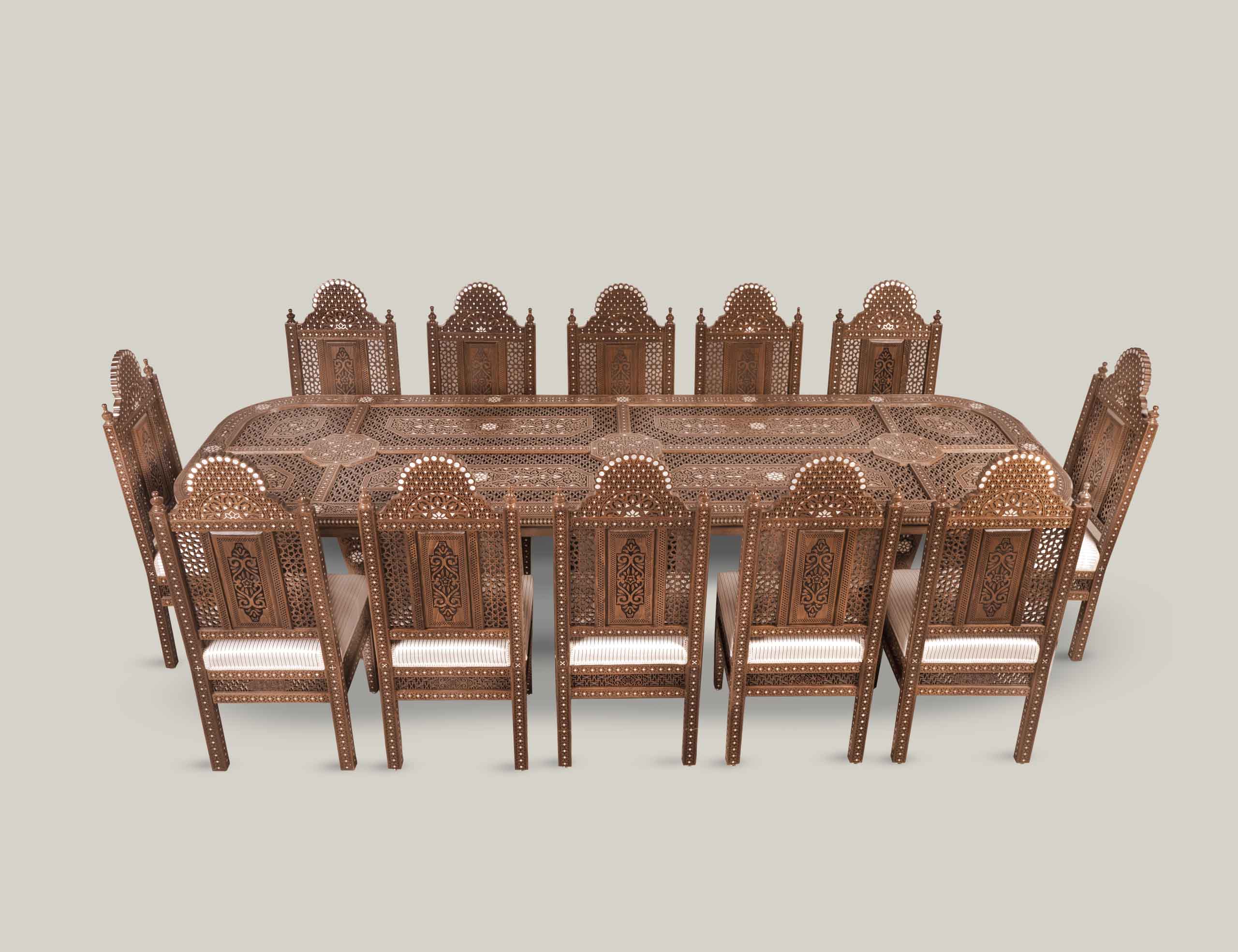 Qanadil Dining Set for 12 Guests