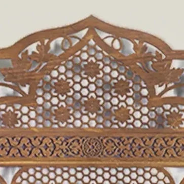 Debora short carved crown mirror – detail of the carved crown centre