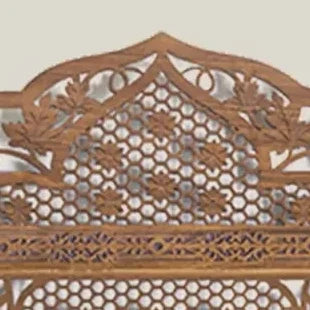 Debora tall carved crown mirror – detail of the carved crown centre