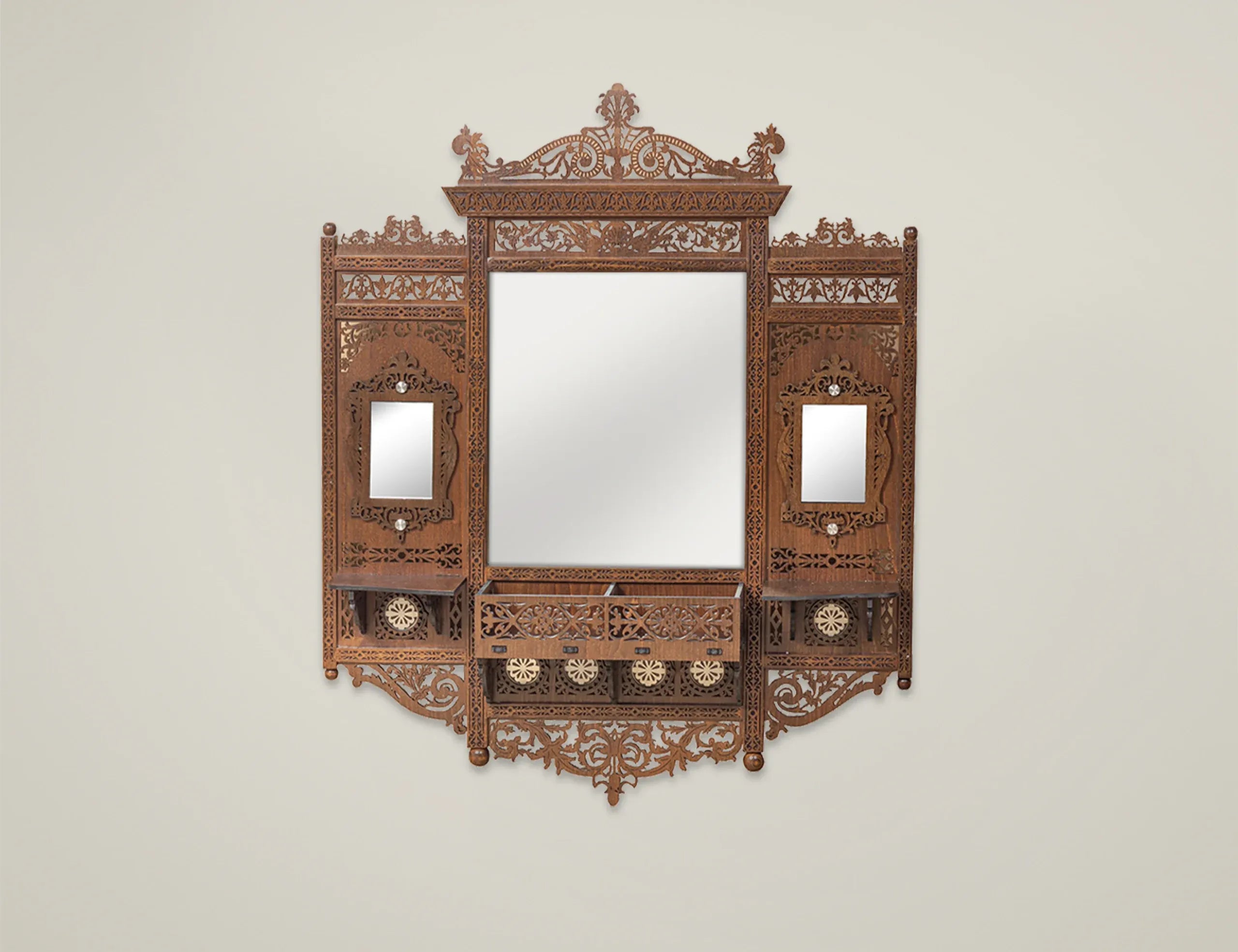 Tarquin – Italian Heritage Mirror with Shelves