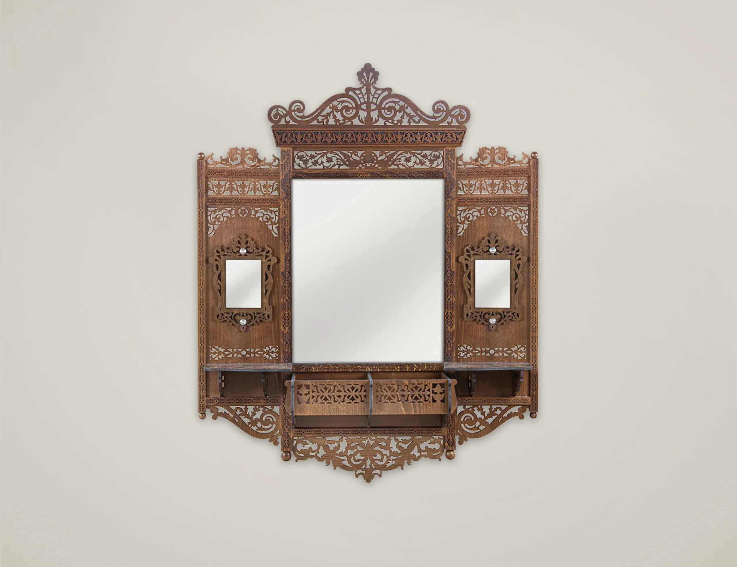 Tarquin Grande – Italian Heritage Mirror with Shelves
