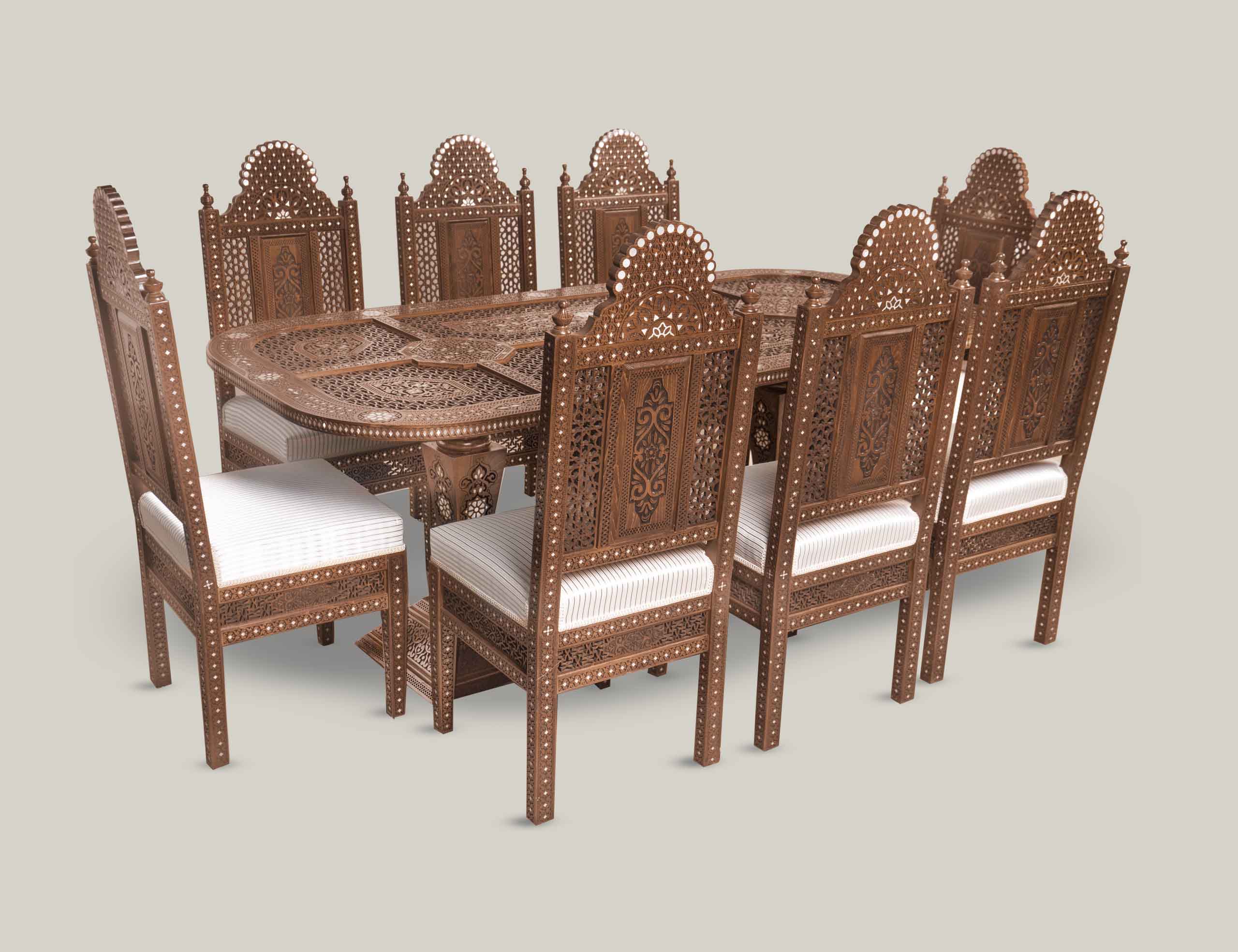 Qanadil Dining Set for 8 Guests